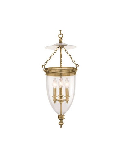 Hanover 12 inch Pendant in Aged Brass.